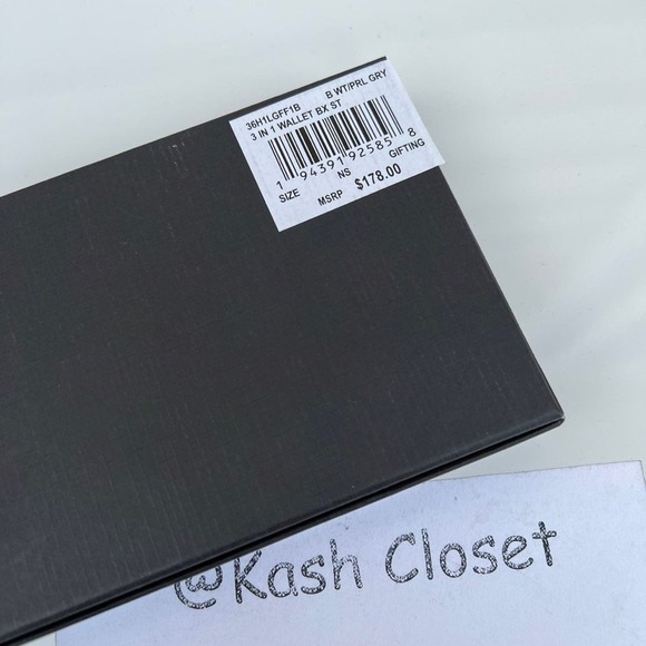 Michael kors Wallet Men Card Case 3 in 1 Gift box set Bright White Grey - Picture 5 of 6